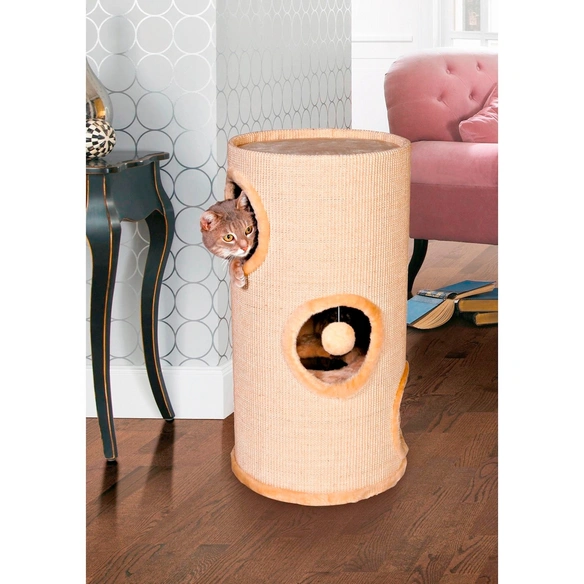 Katzen-Spielstamm, für Katzen, beige, Sisal