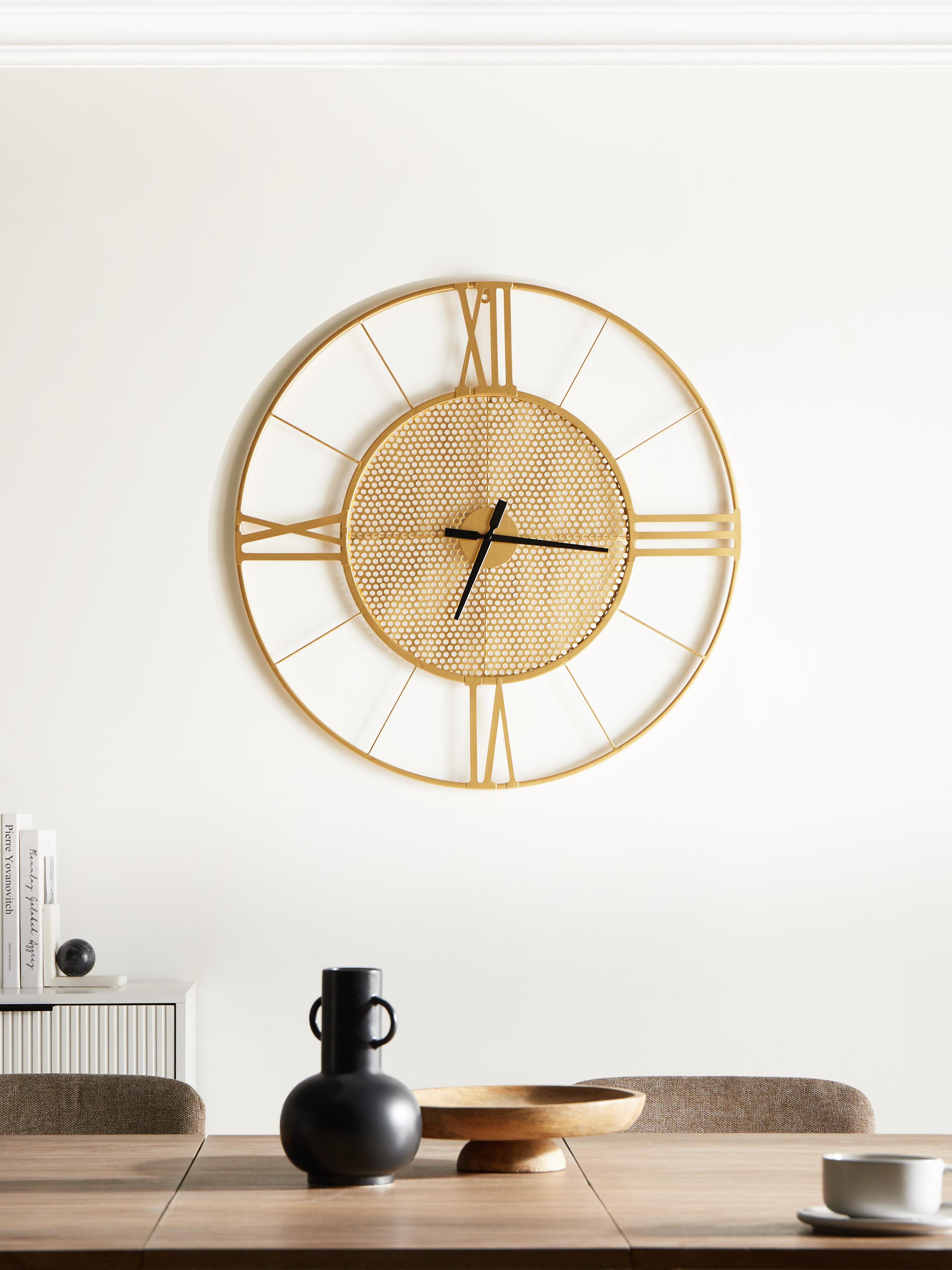 Wall Clock BLAMERE 80 cm Metal Gold