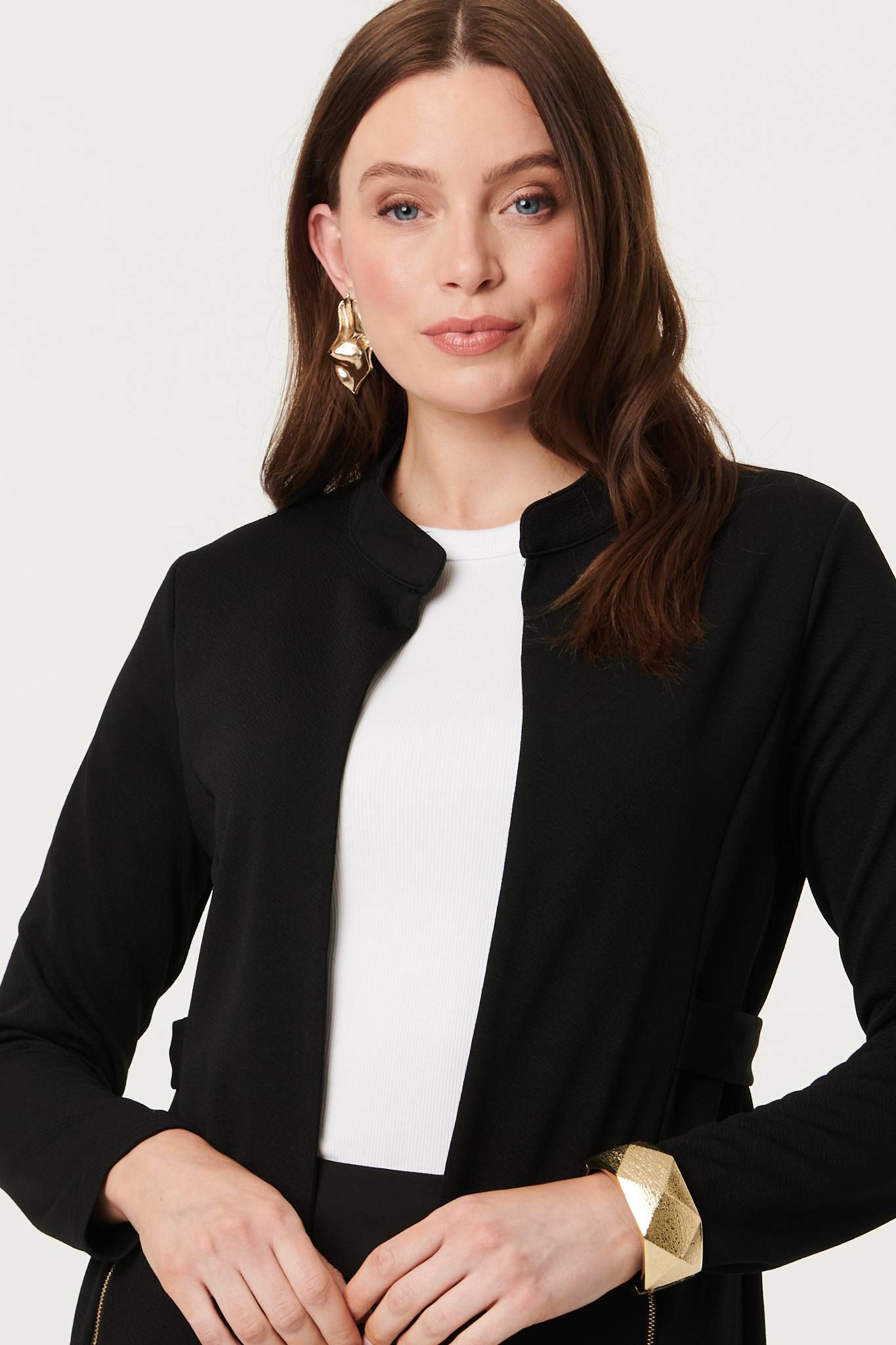 Izabel London Open Front Longline Coatigan