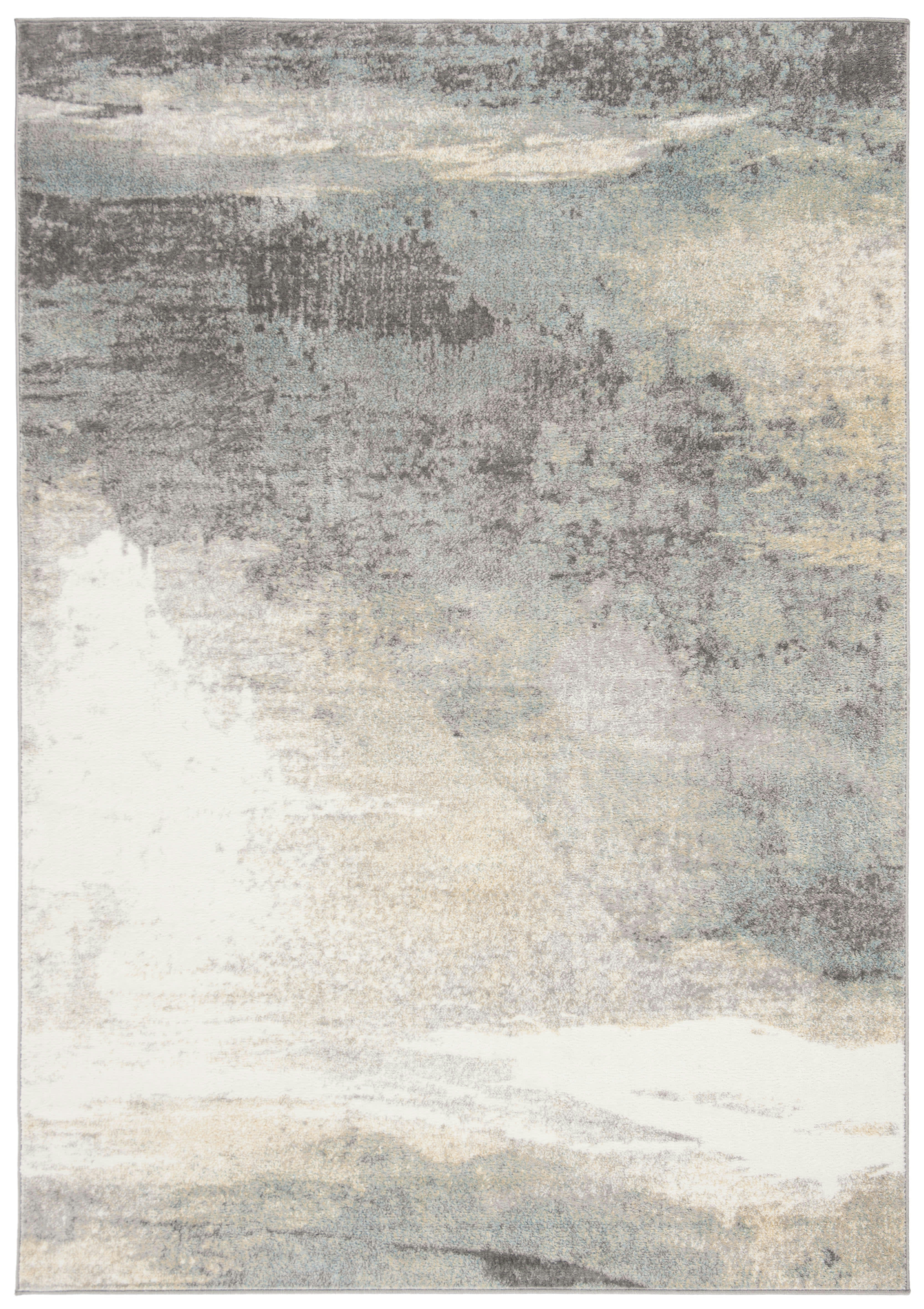JASPER - Tapis de salon interieur en gris & or, 160 x 229 cm