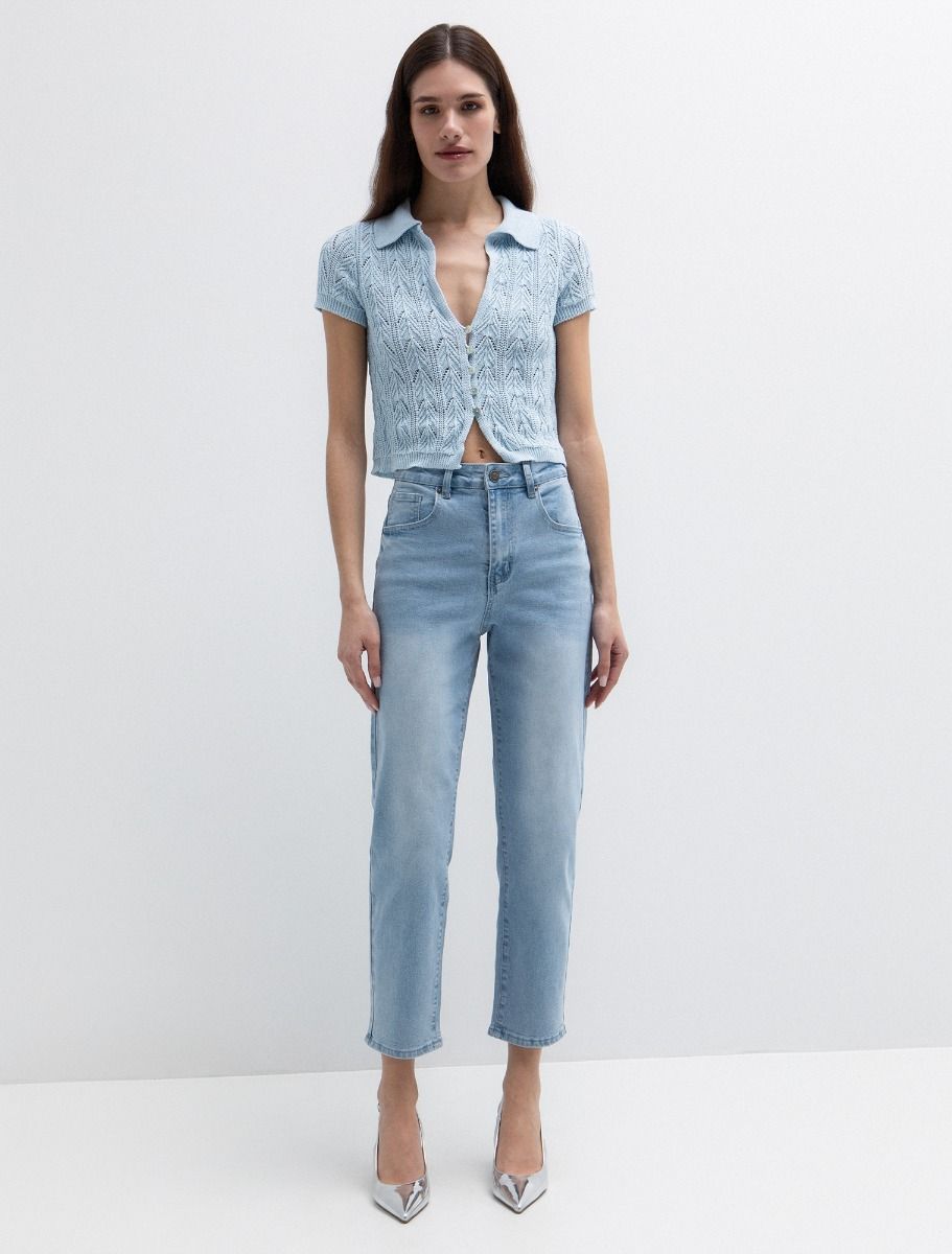 Crochet μπλούζα με γιακά