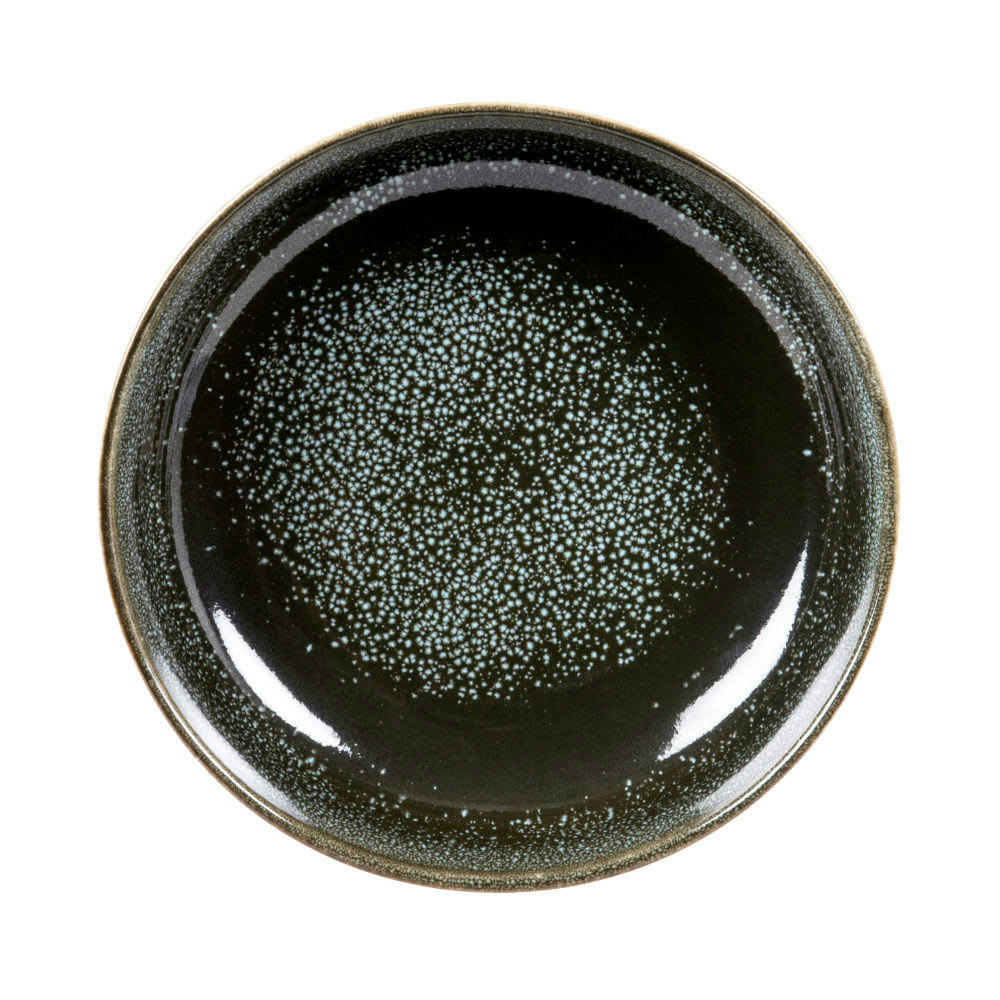 TADAKI - Assiette creuse en grès vert et beige