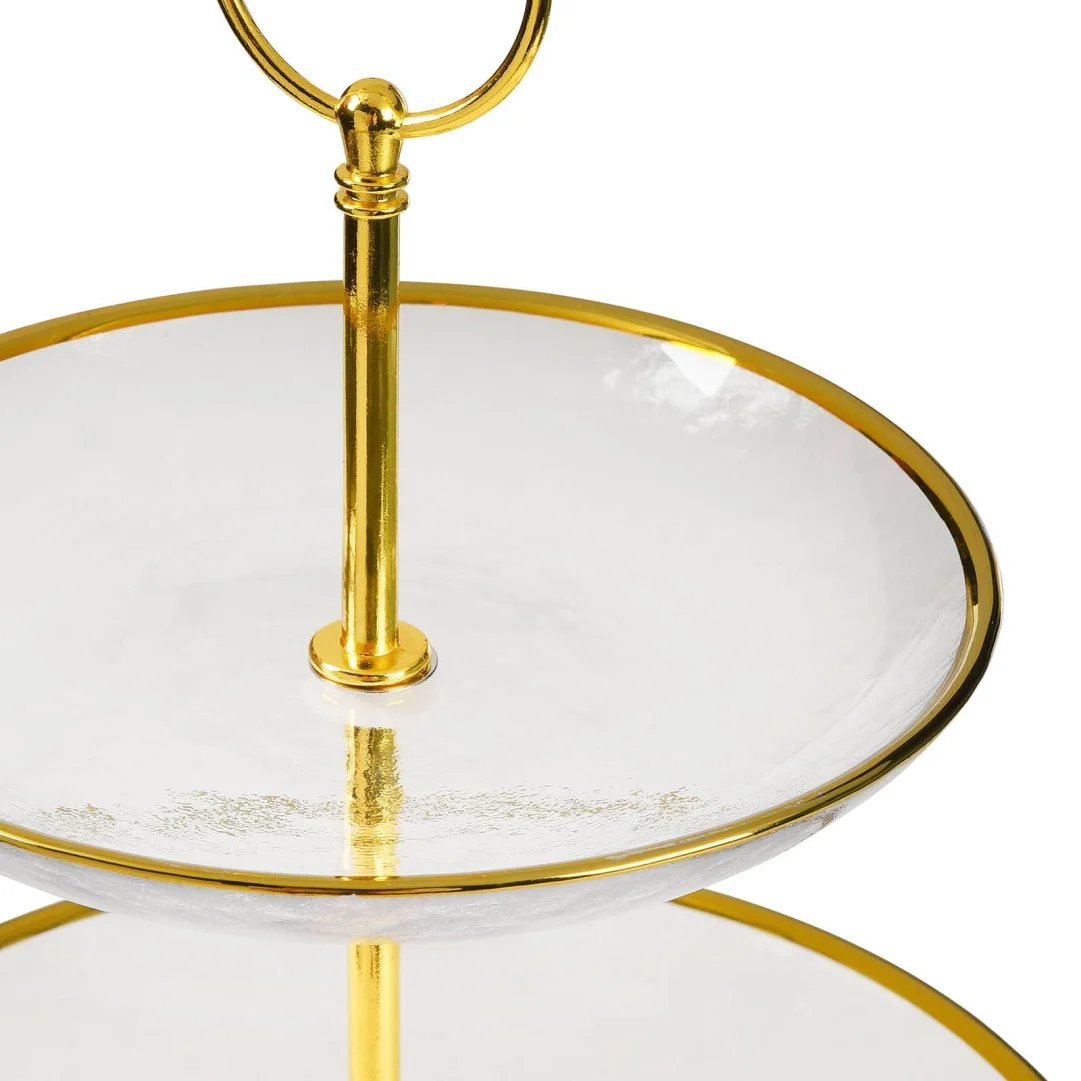 Servier-Etagere Gold, ⌀ 21 cm, H 210 mm