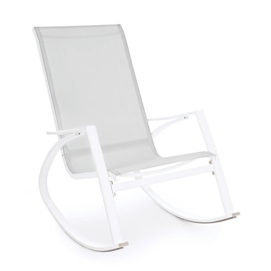 TELMA - Balançoire de jardin avec accoudoirs en acier