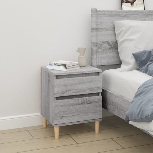 NNEVL Bedside Cabinets 2 pcs Grey Sonoma 40x35x50 cm