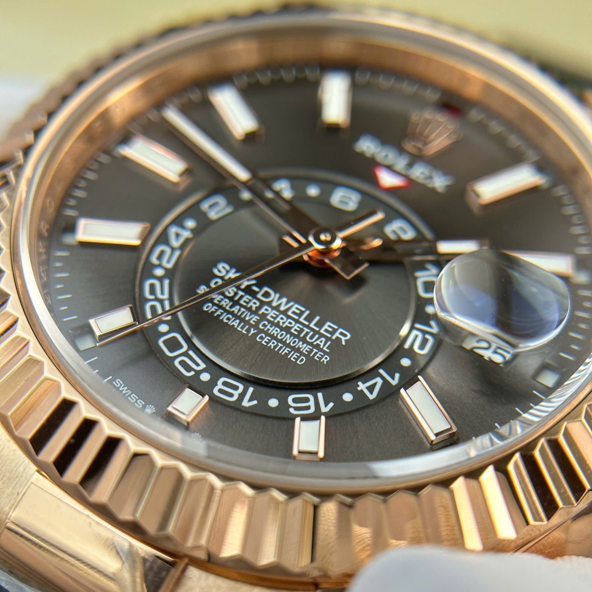 Rolex Sky-Dweller RG Plated Grey Dial 42mm Oysterflex Super Clone