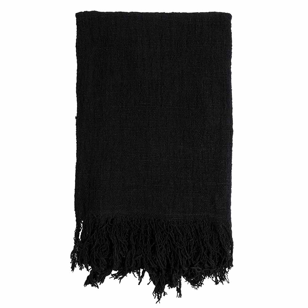 Originalhome Plaid 100% afval katoen Zwart (+ -200 x 125 cm)