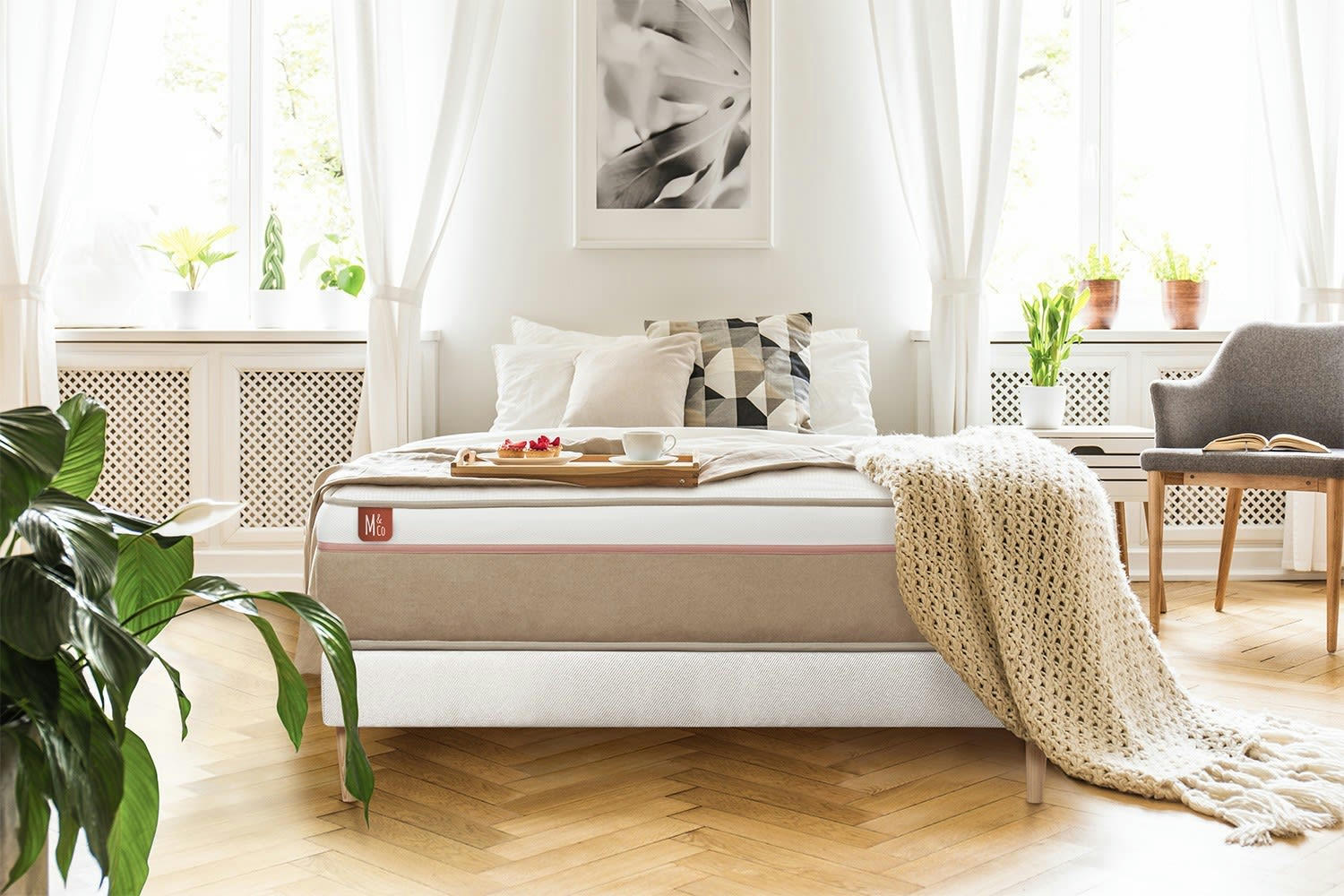 LE SOYEUX - Pack matelas sommier kit 140x190 oreiller couette