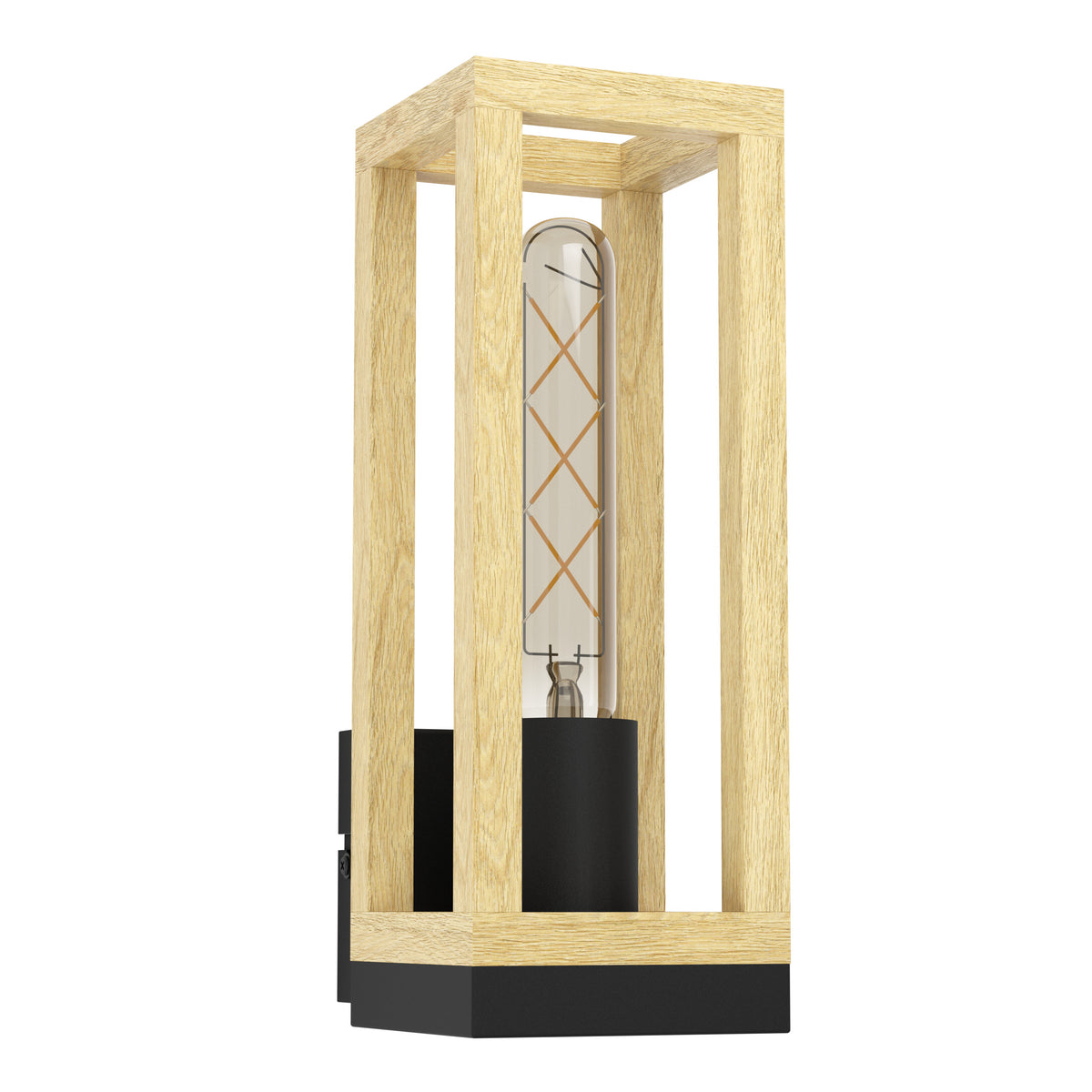 EGLO wandlamp Nafferton - e27 - 10 cm - zwart/bruin
