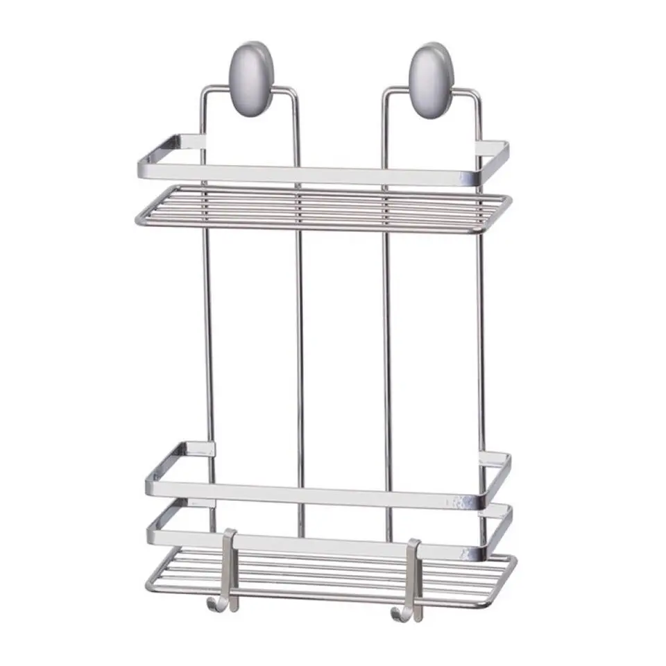 Concorde - Doucherekje met haakjes rechthoek 2-laags - H30 cm