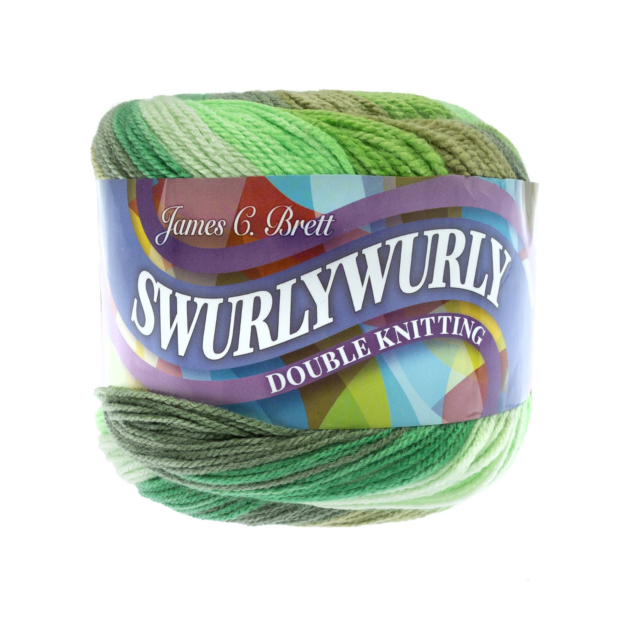 James C Brett Spring Green Swurlywurly DK Yarn 200g