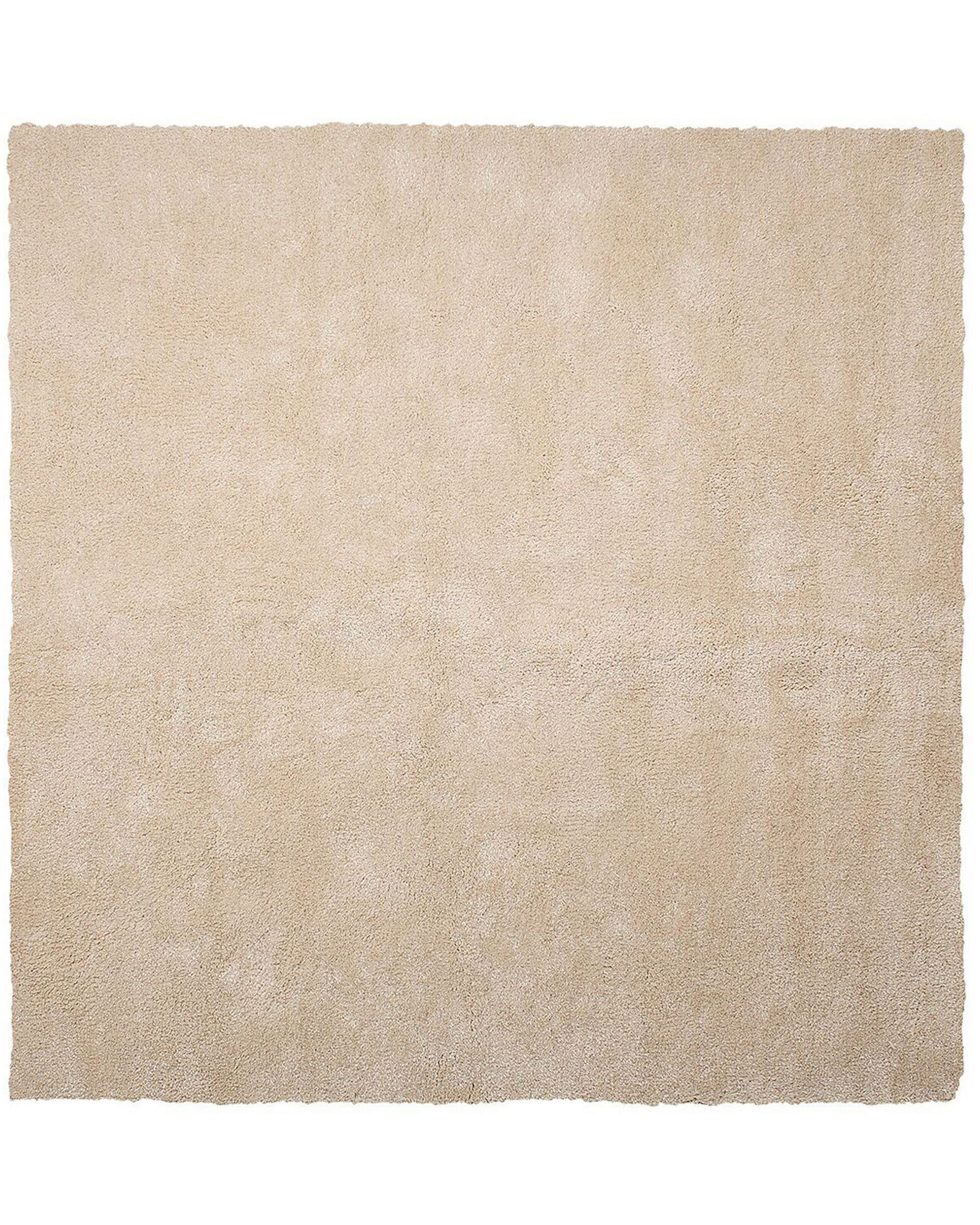Dywan gruby miękki 200x200 cm beżowy