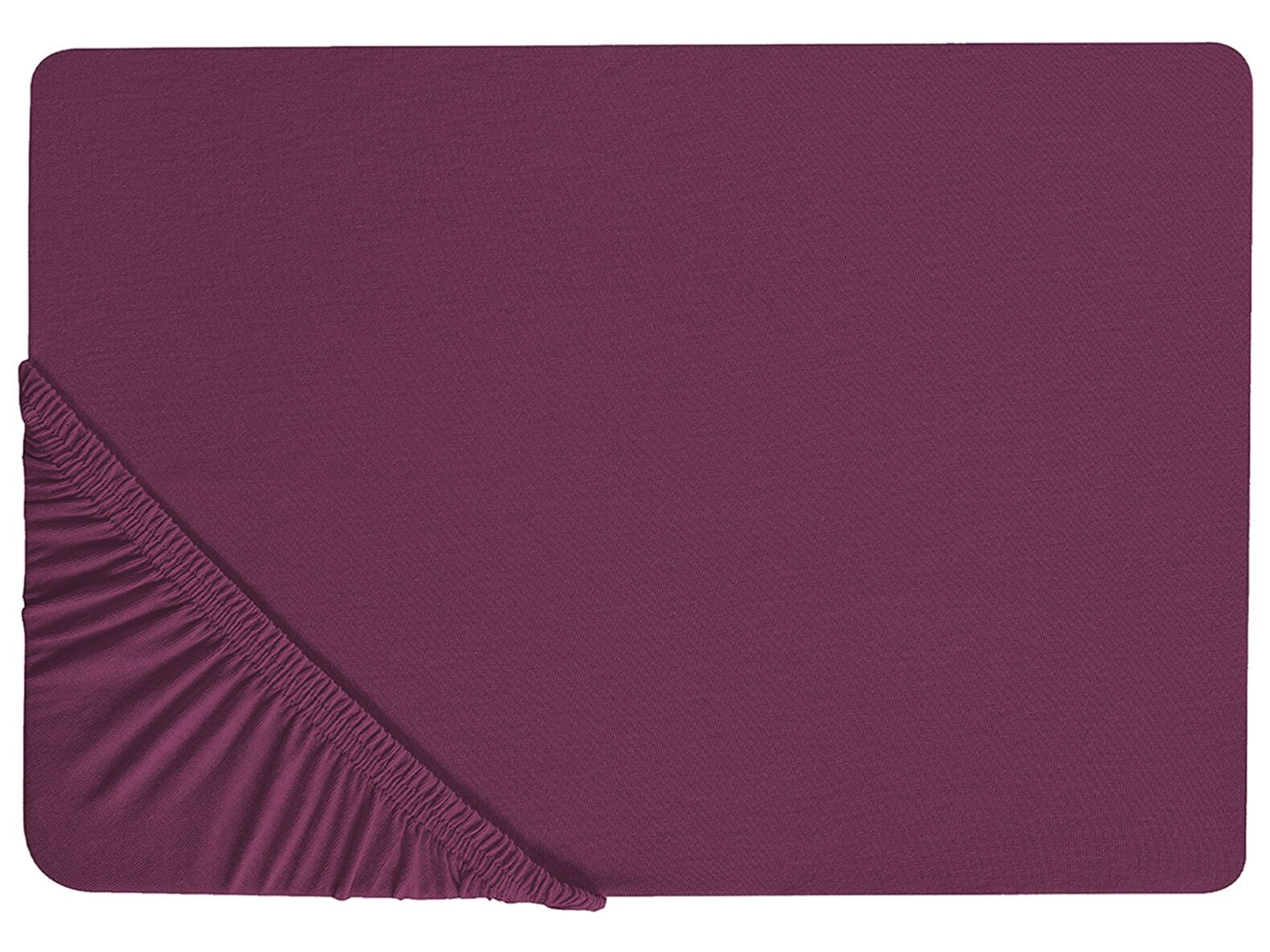 Bawełniane prześcieradło 90x200 cm burgundowe