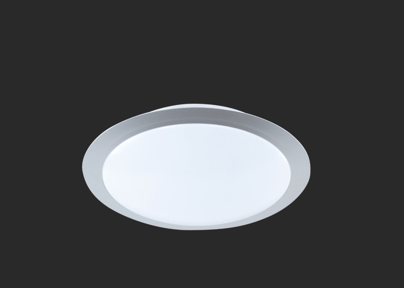 Plafon GONZALOokrągły srebrno-biały LED 1x9W 29cm 900lm IP20 Trio