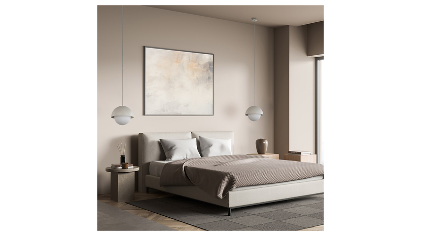 Lampa wisząca Bono 160 cm szklana beżowo-biała