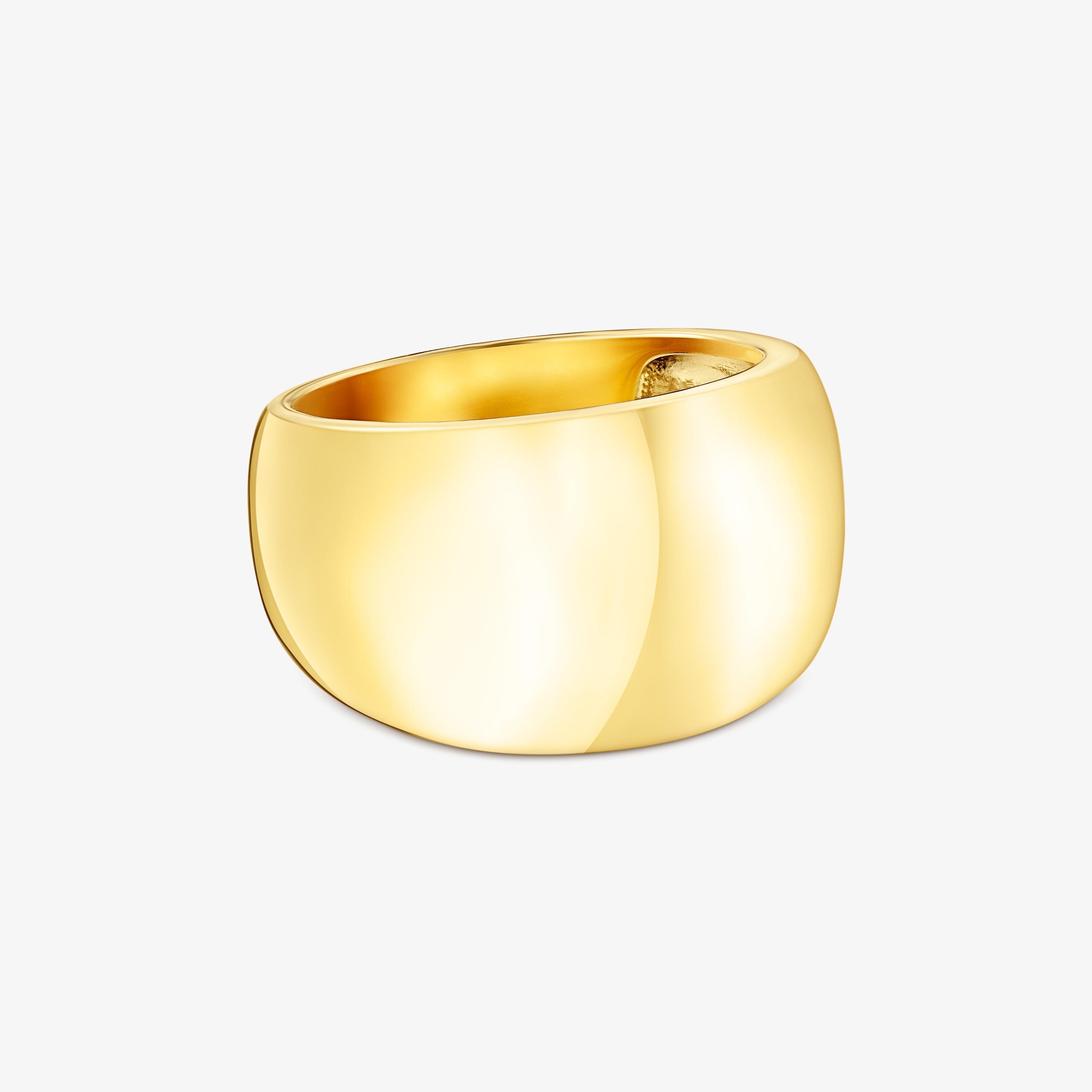 Anillo abombado con baño de oro 18 kt sobre plata TOUS Basics