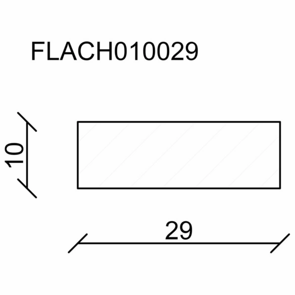 Rechteckleiste, Kiefernholz natur, LxHxT: 100 x 1 x 2,9 cm
