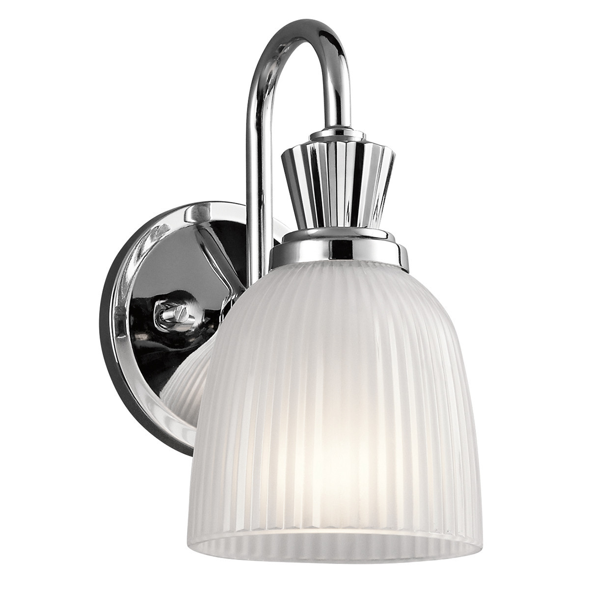 Kinkiet srebrny Cora 1xG9x3W wym:24,1x12,7x17,2cm IP44 Kichler