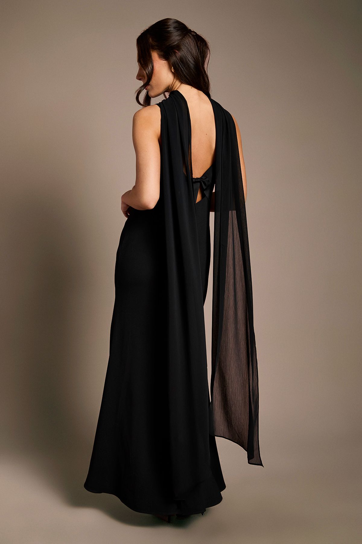 Coast Black Chiffon Scarf