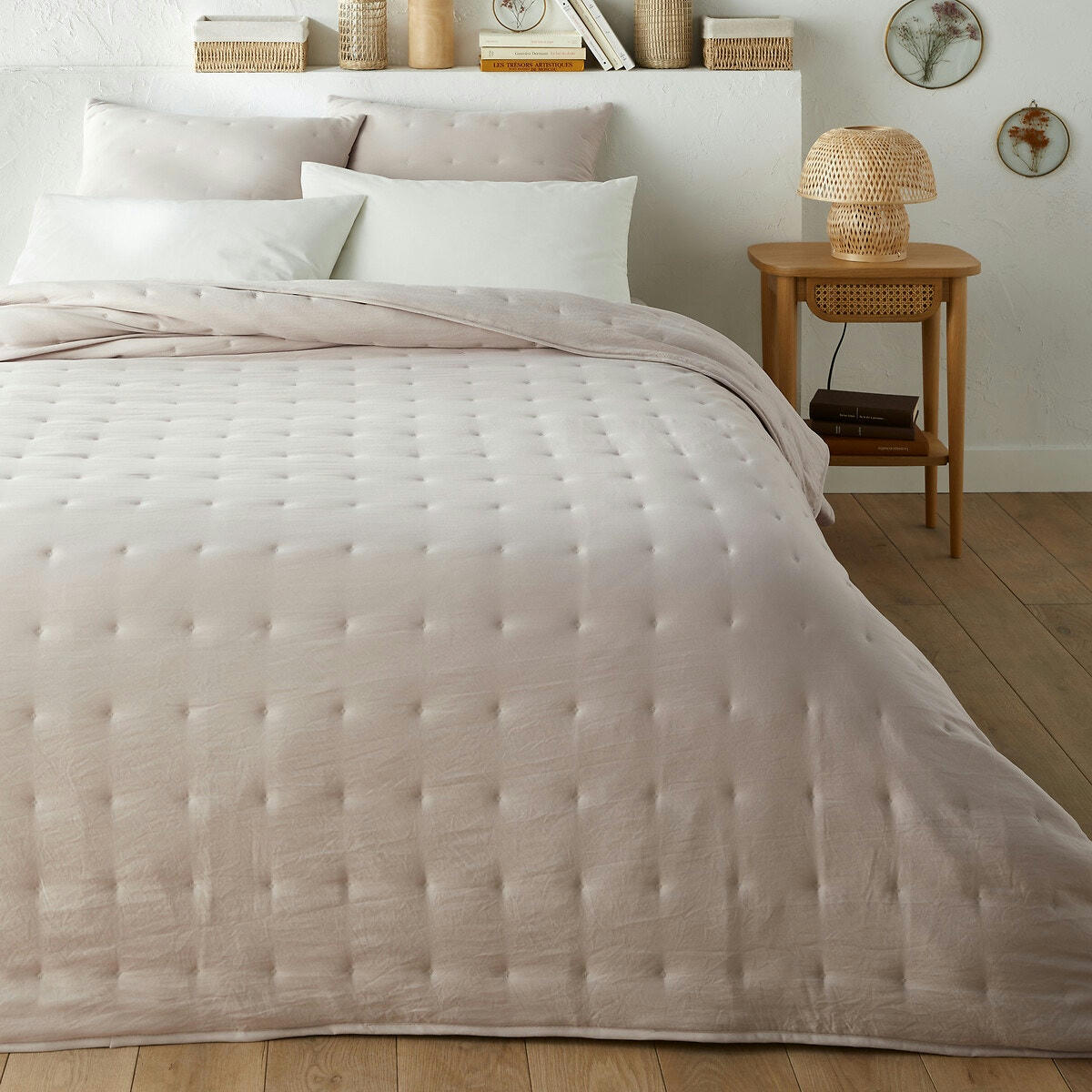 Couvre-lit microfibre lavée, Loja