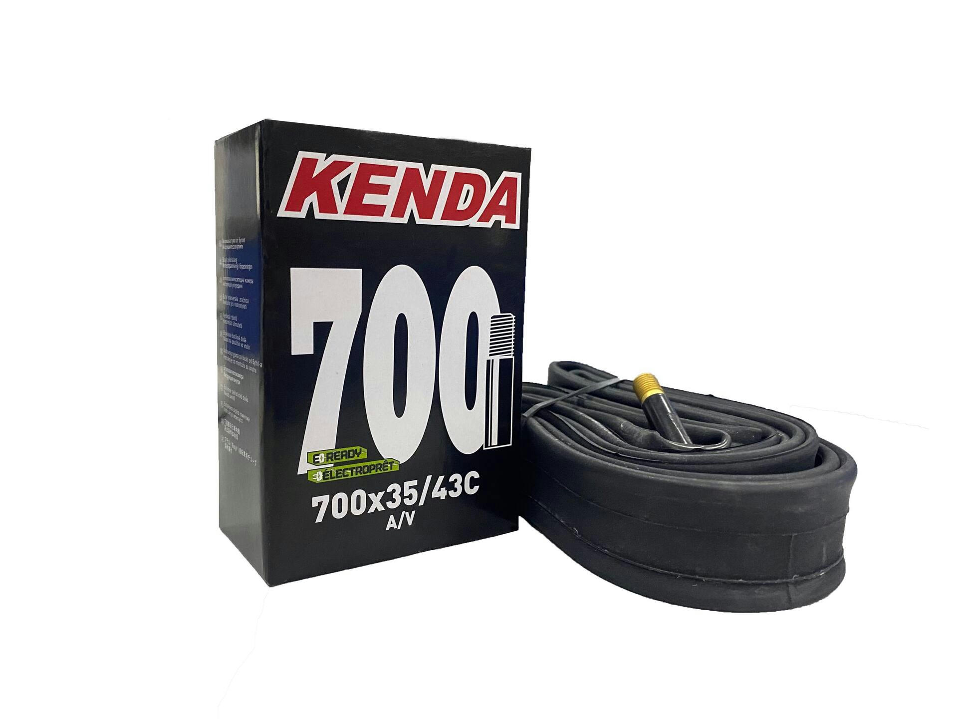 Kenda A/V Schrader Valve Standard Bike Tire Tube, 700 X 35/43C