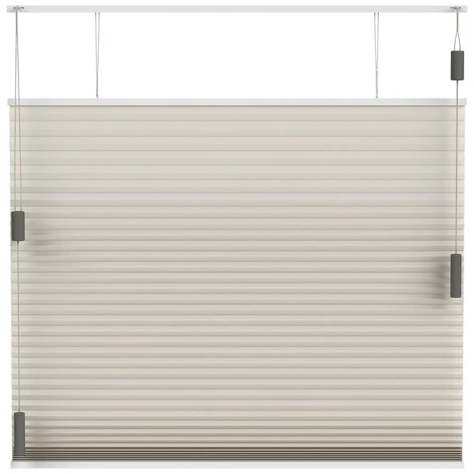 Fenstr pliss&eacute;gordijn Montreal dubbel 25mm lichtdoorlatend - cr&egrave;me (25006)