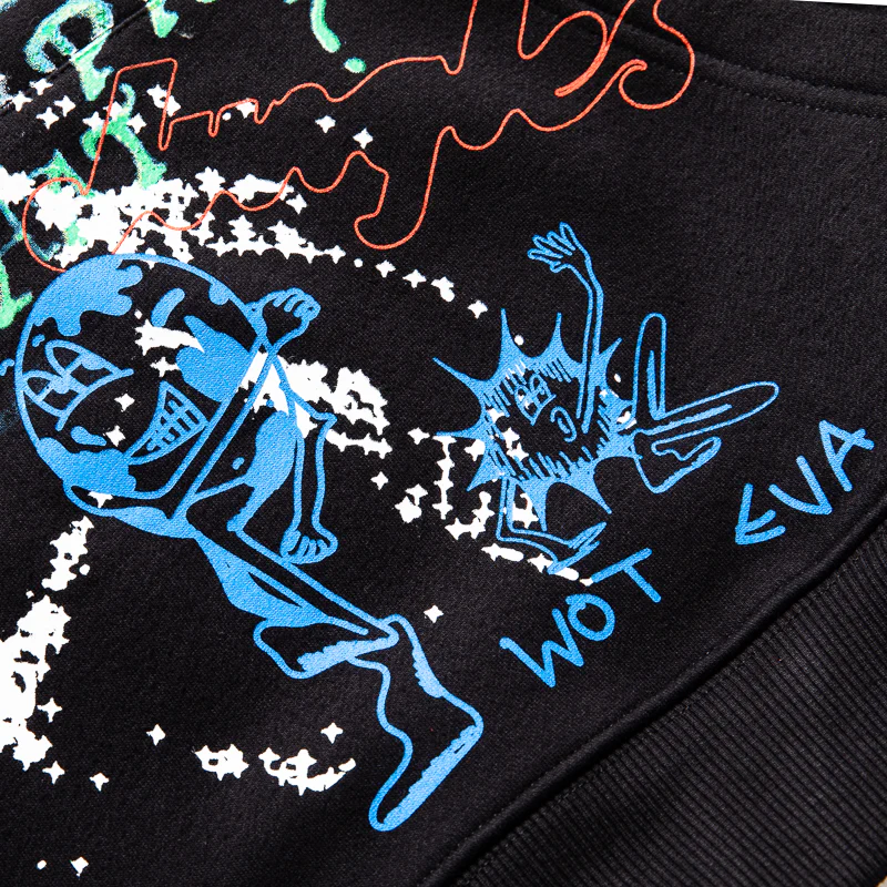 Jungles Test Print Hoodie - Black