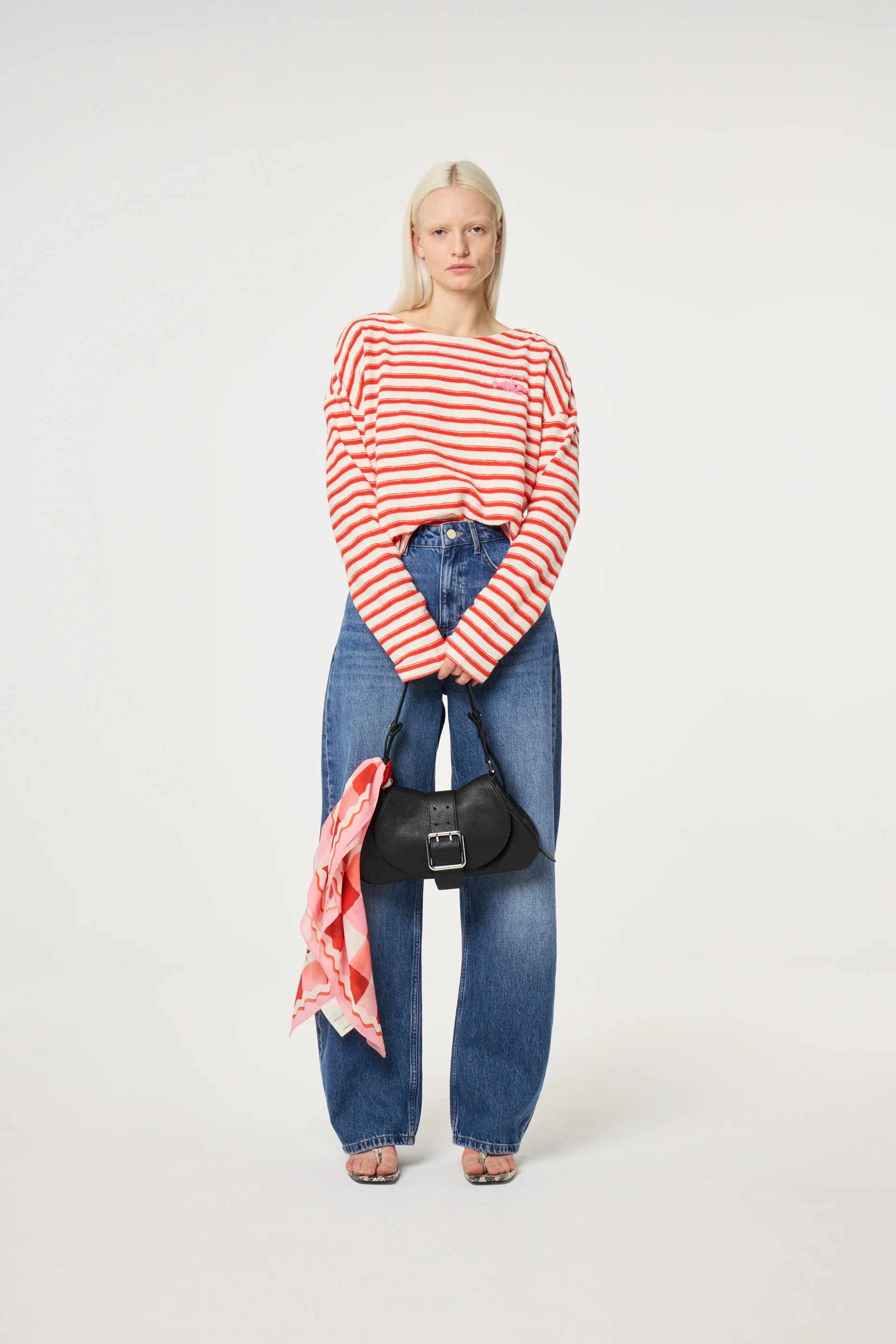 Celina Top | Cosy White/Tangerine Tango