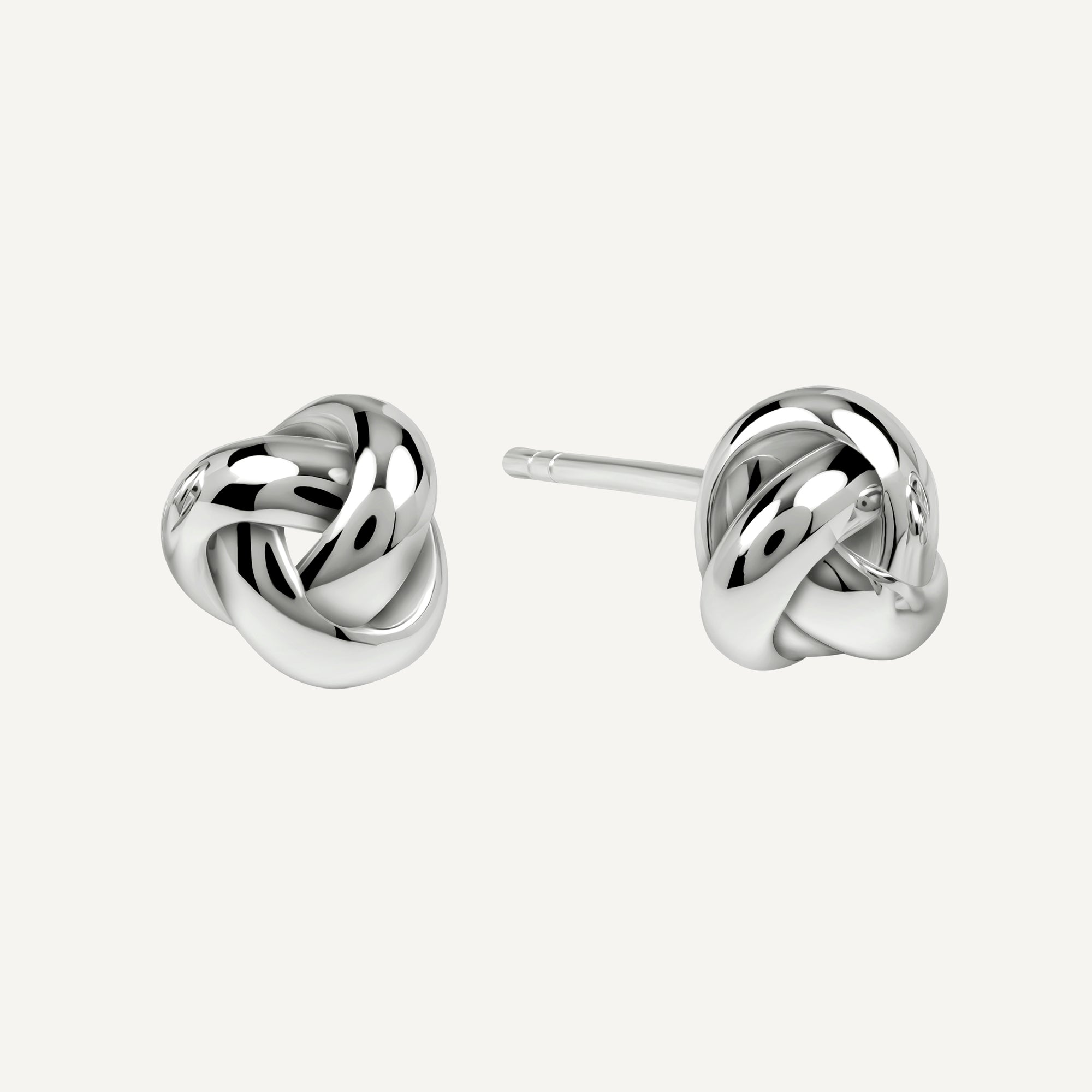 Mallow Street - Silver Twist Stud Earrings