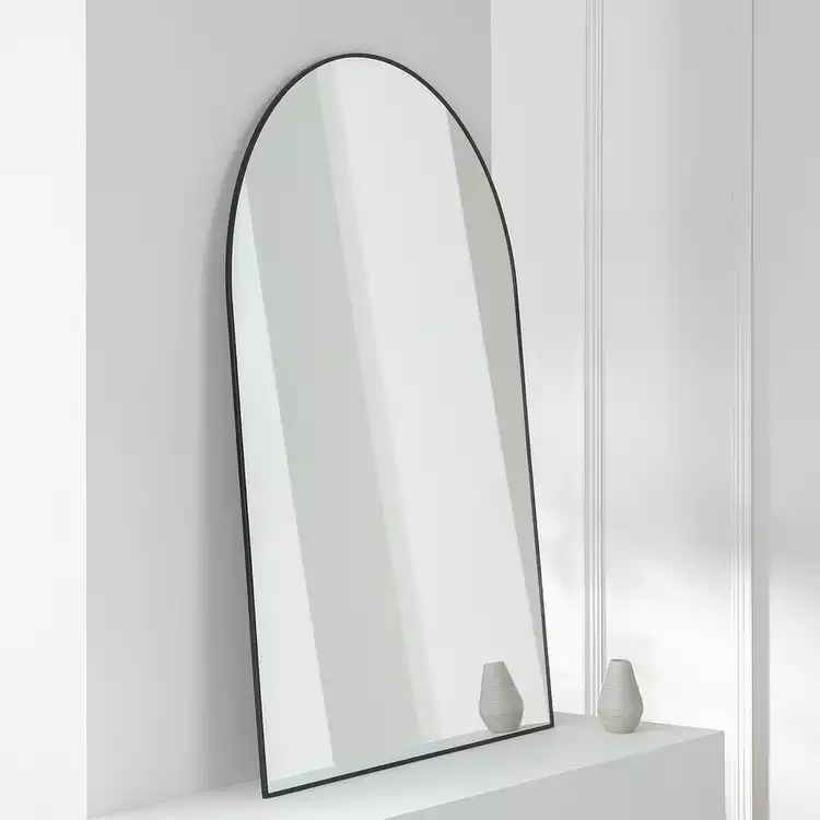 Habitat Black Arch Wall Mirror - 100x70cm