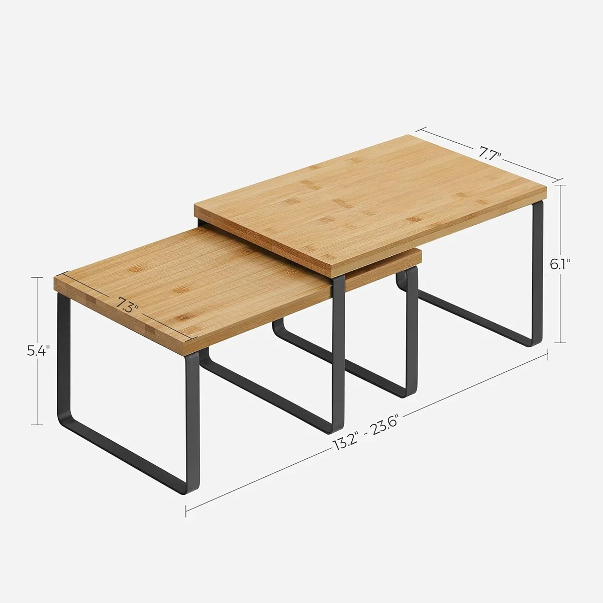 SONGMICS Kitchen Cabinet Shelf 2 Set Cabinet Counter Organizers