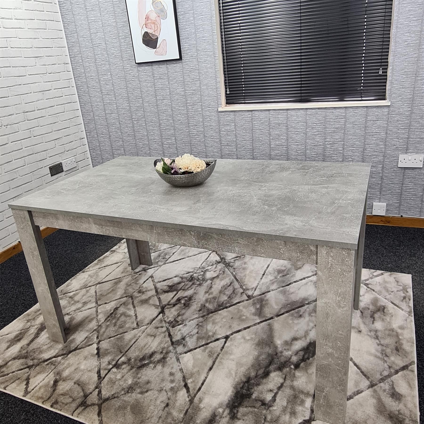 KOSY KOALA Dining Table Grey Wood Kitchen Place for 6 Seats Kitchen Dining Room Furniture