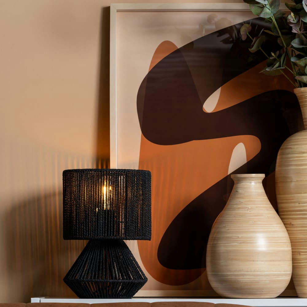 - Vase design en bambou H29cm