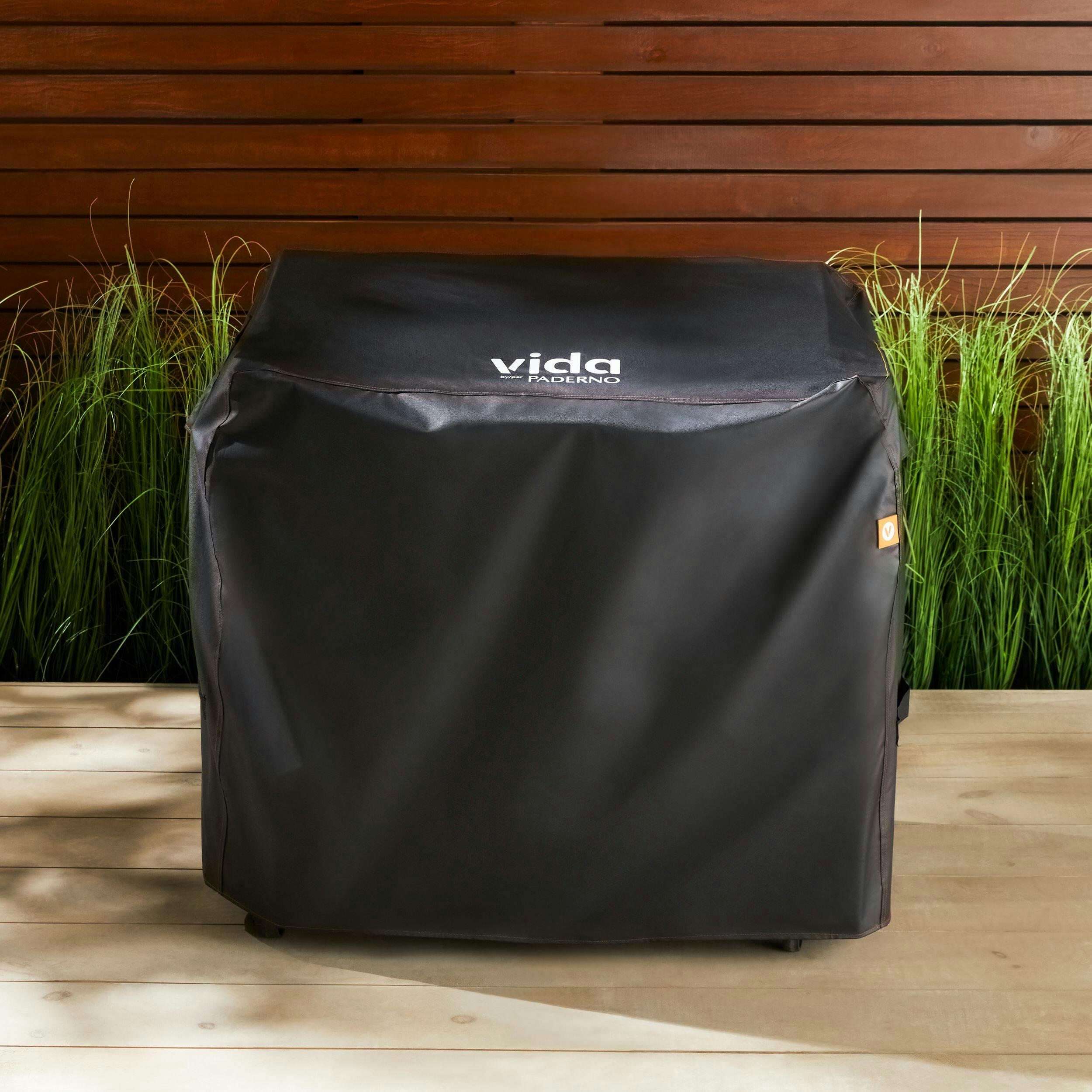 Vida by PADERNO 5-Burner Outdoor BBQ Griddle Cover, 44 1/2  x 24 3/8 x 36 1/2-in, Black