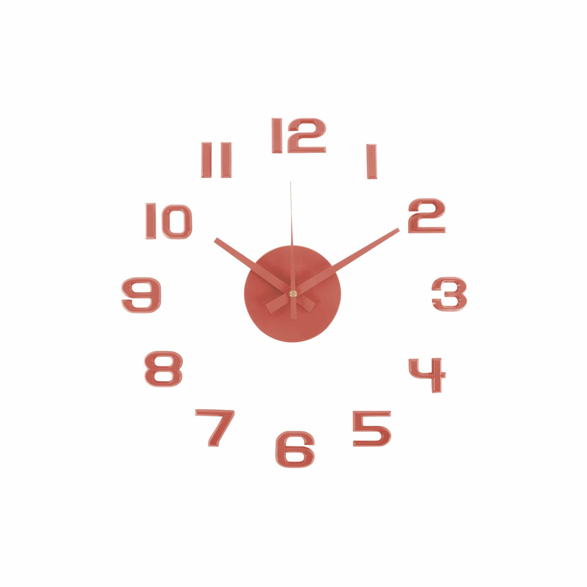 Karlsson wandklok DIY Sunset Numbers - rood - Ø35cm