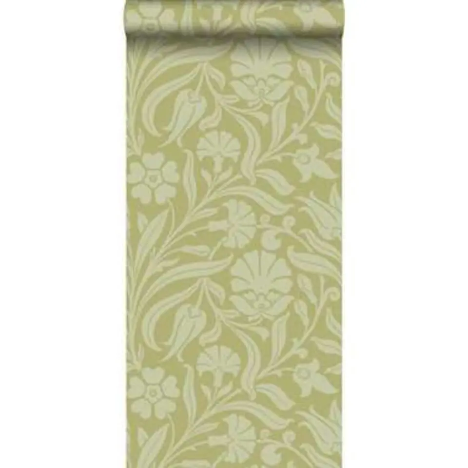 Origin behang - bloemen - groen - 53 cm x 10,05 m