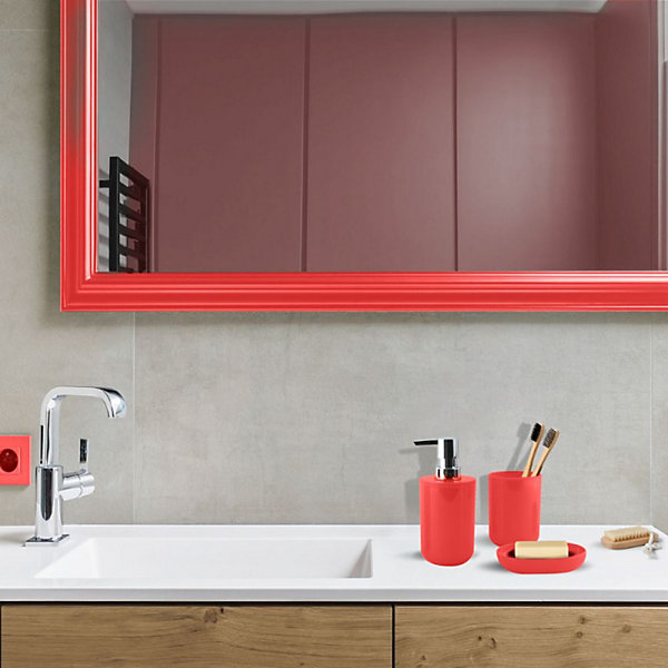 Lot de 3 accessoires de salle de bain INAGUA Rouge MSV