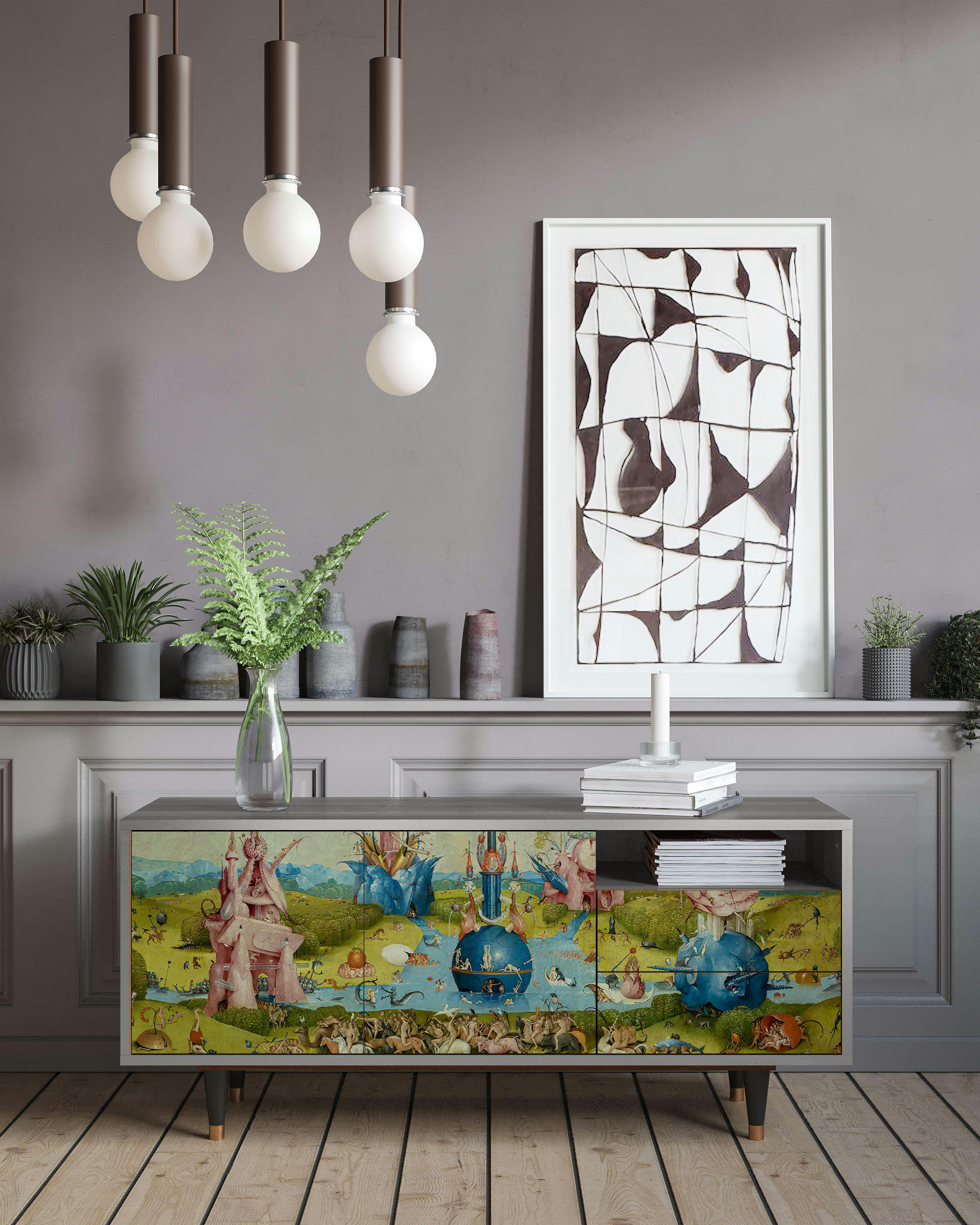 THE GARDEN BY HIERONYMUS BOSCH - Meuble TV  multicolore 2 tiroirs et 2 portes L 125 cm