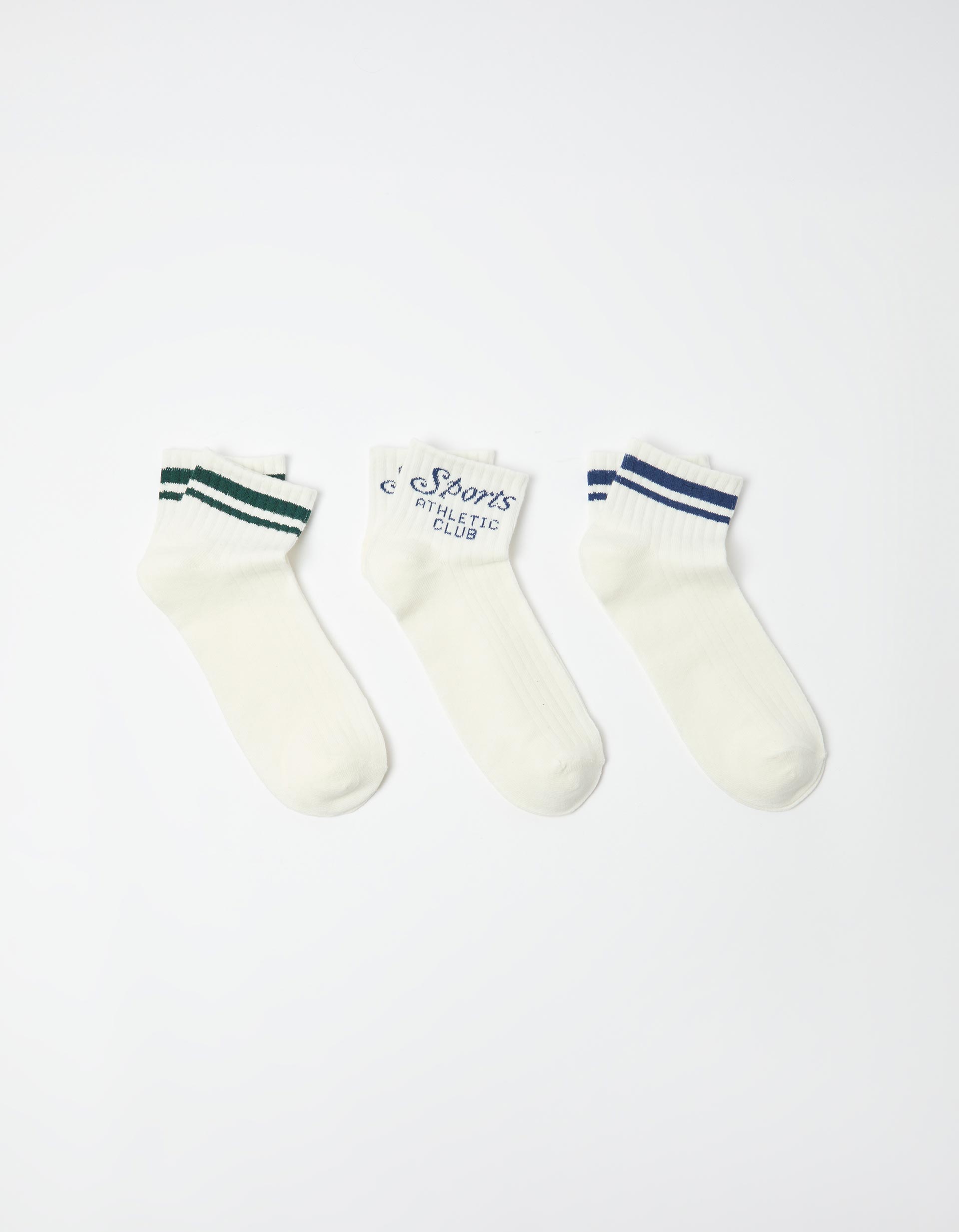 Pack 3 Pares de Meias Tornozelo, Homem, Branco