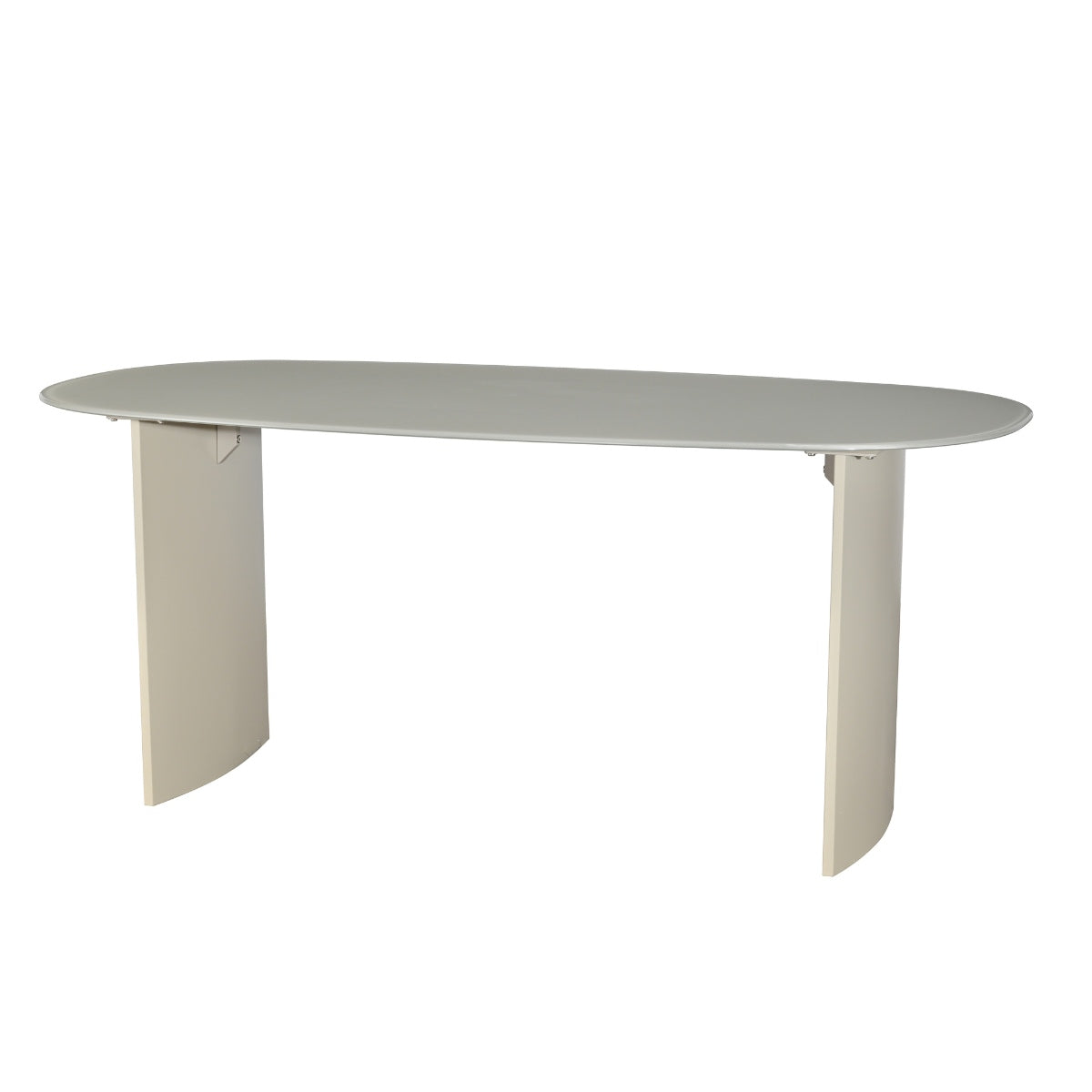 DÉJA Living Eettafel Dinand - Deens Ovaal Beige Glas/MDF - 180x90x76cm