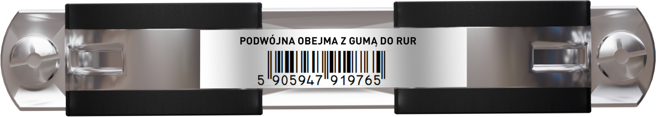 Obejma podwójna do rur z gumą bez zestawu montażowego ORPG 3/8”, Ø16 - 19 mm STALCO ORPG038