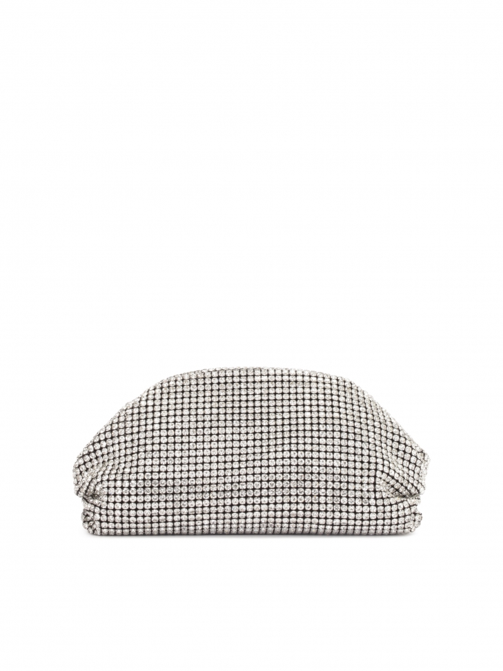 Shiny handbag covered with zircons