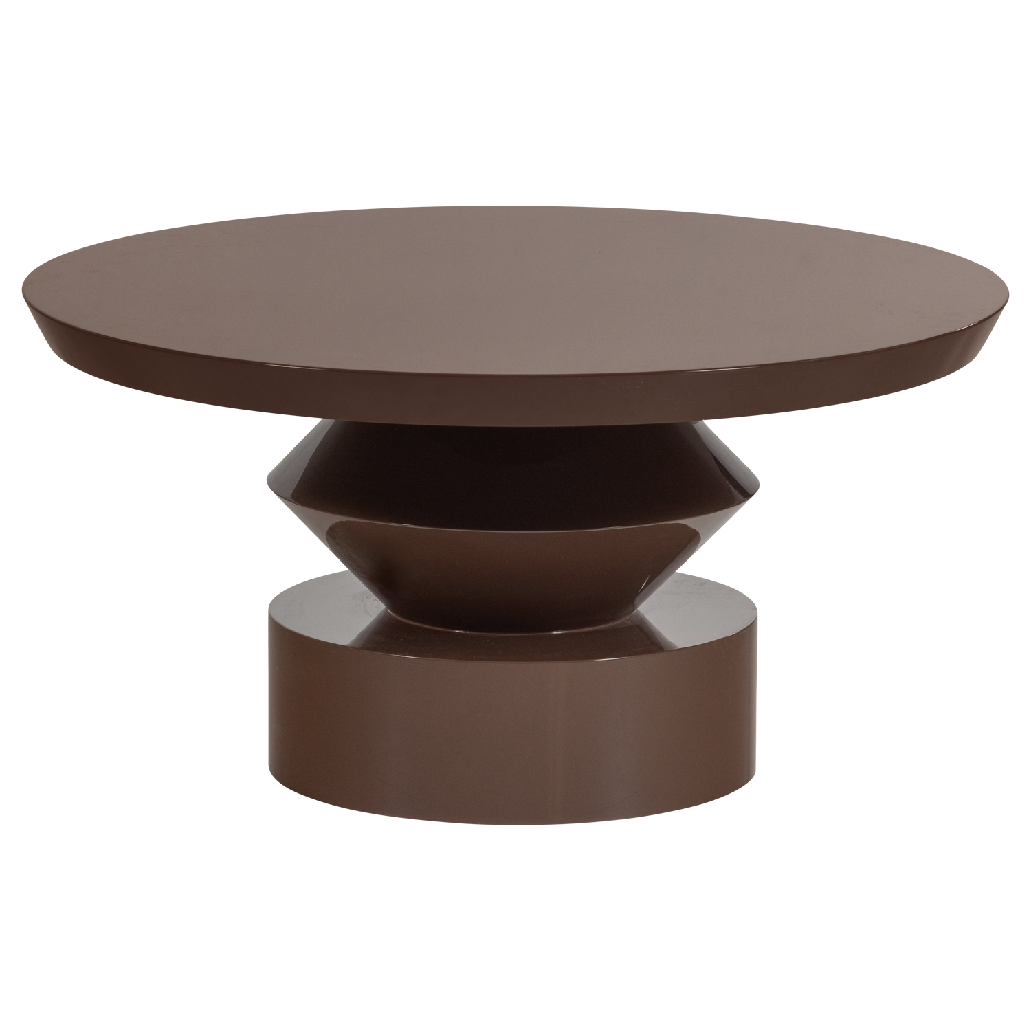 WOOOD salontafel Auren - Hout - Hoogglans Bruin - 42x80x80
