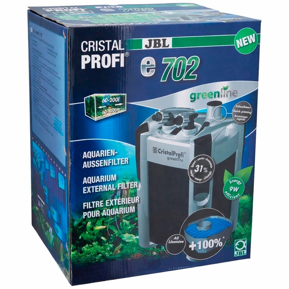 Aquarienfilter »CRISTALPROFI®«, 9 W, für Aquarien bis: 200 l, silberfarben/schwarz