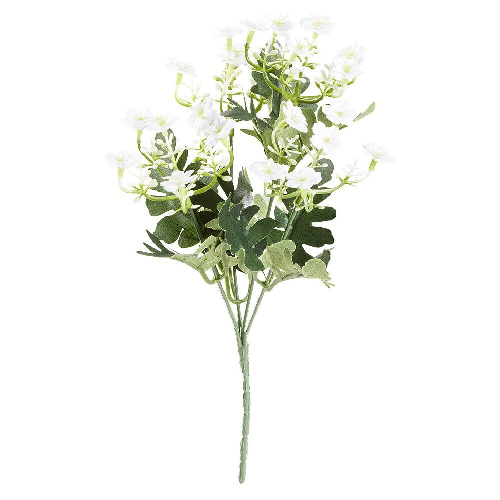 Fleurs piquet Succulentes blanches en polyéthylène