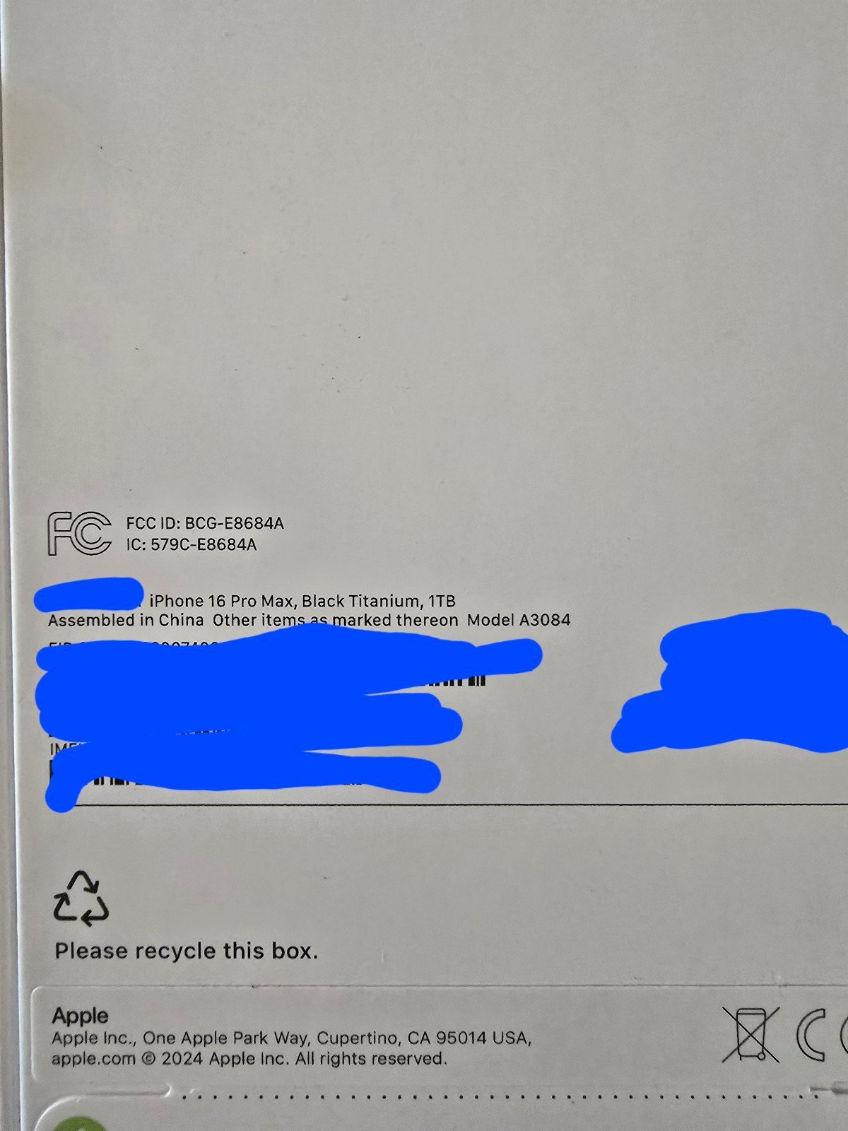 Black Iphone 16 Pro Max 1TB Boost Mobile