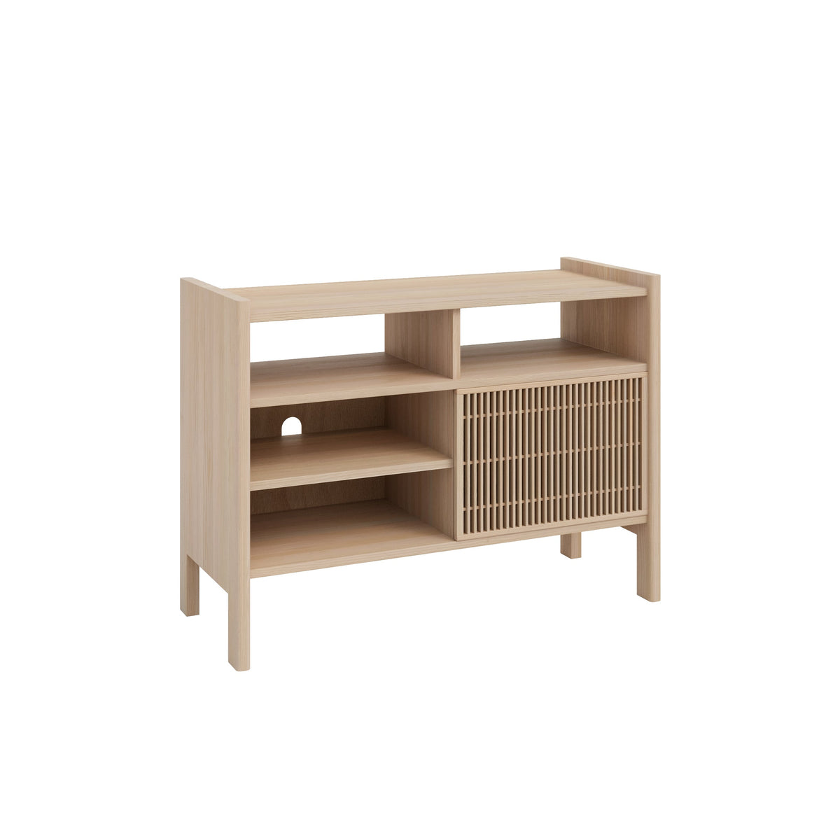 Naan Furniture Kleine dressoir Mesquida van massief grenenhout 102,2 cm Ongelakt
