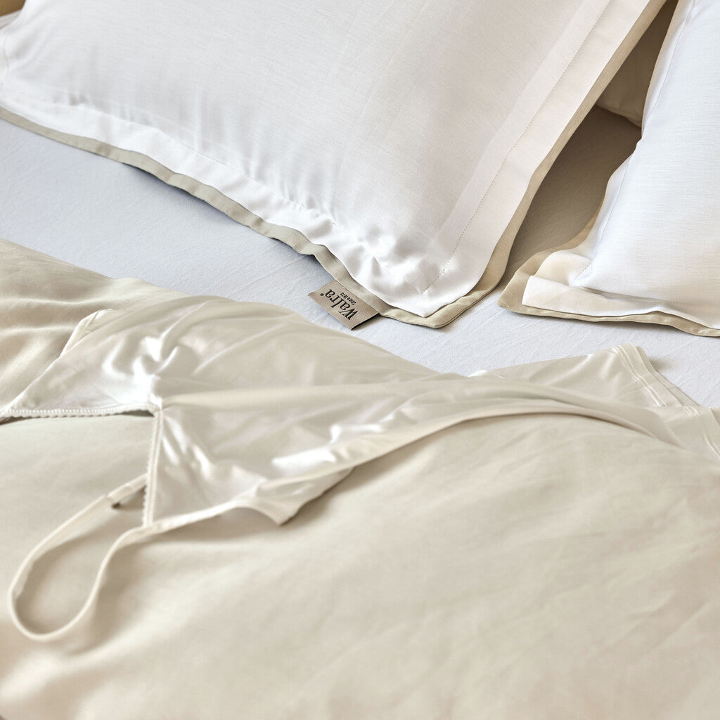 Walra - Dekbedovertrek Classy Tencel - 140x220 - Off White   Beige