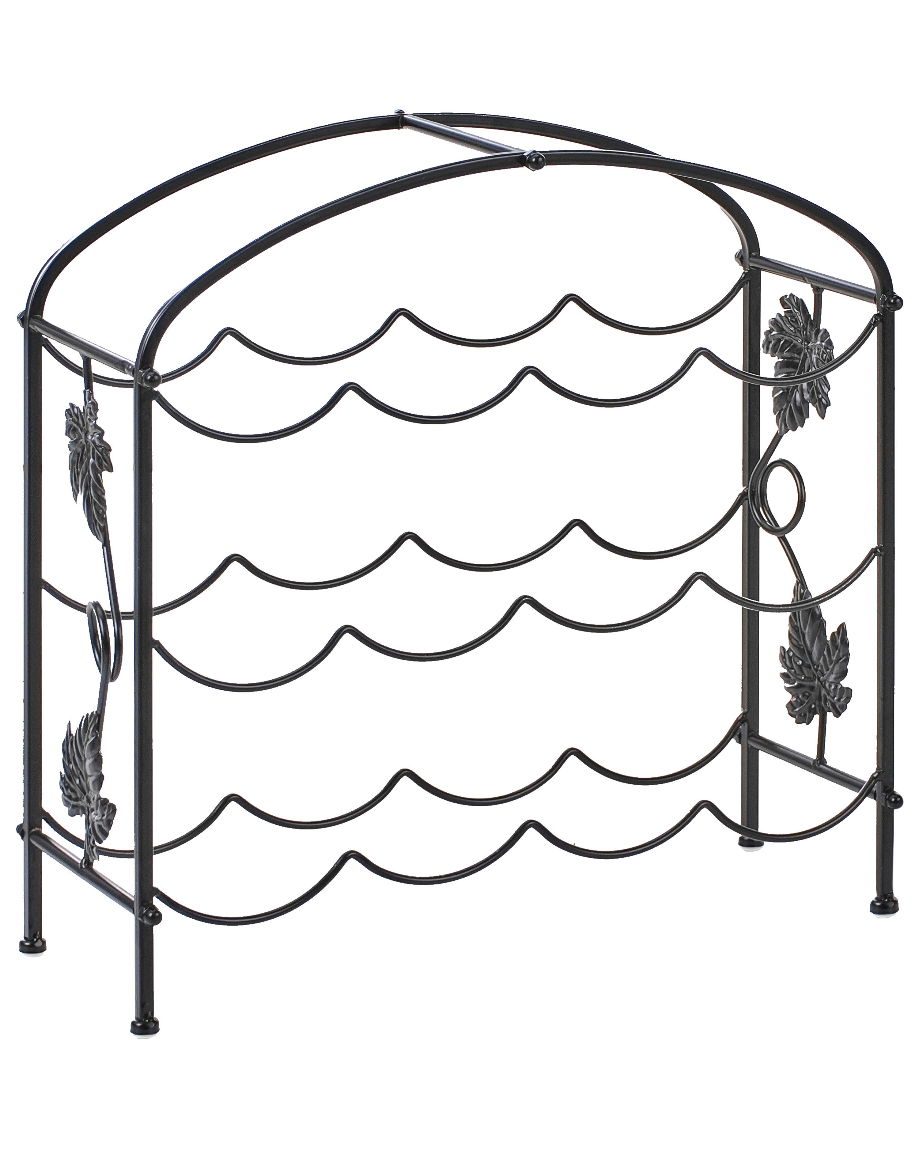 Wine Rack BUNDORAN Metal Black