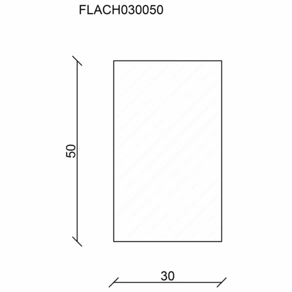Flachleiste, Fichte- & Kieferholz natur, LxHxT: 200 x 5 x 3 cm